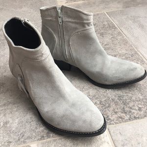 Grey Suede Ankle Boots